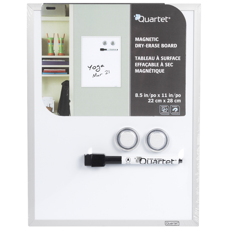 Quartet Slim Aluminum Magnetic Whiteboard - 216 x 279mm