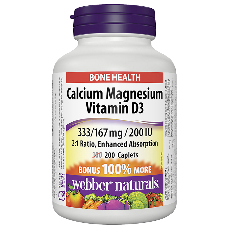 bijvoorbeeld volleybal winkel Webber Naturals Calcium Magnesium with Vitamin D3 333/167mg - 100s | London  Drugs