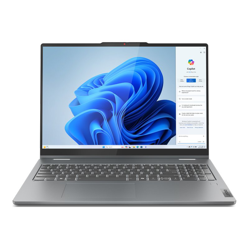 Lenovo IdeaPad 5 2-in-1 16AHP9 83DS Notebook - 16 inch - 16 GB RAM - 512 GB SSD NVMe - AMD Ryzen 5 - Radeon 760M - Luna Gray - 83DS0001CF