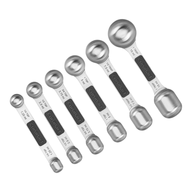 Cuisinart Magnetic Measuring Spoon Set - Black/Silver - 6 piece