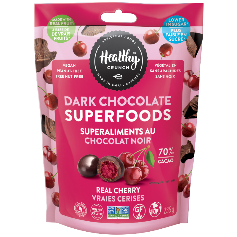 Healthy Crunch Dark Chocolate Superfoods - Real Cherry - 235g