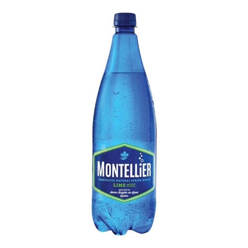 Montellier Carbonated Natural Sparkling Water - Lime - 1L