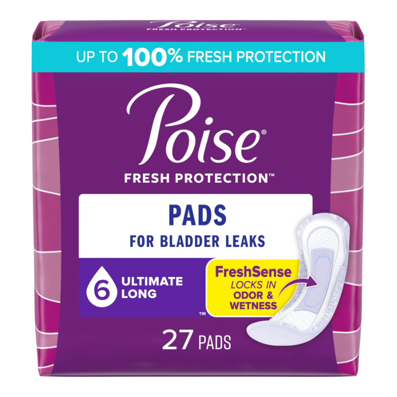 Poise Incontinence Pads - Ultimate Absorbency - Regular - 33 Count