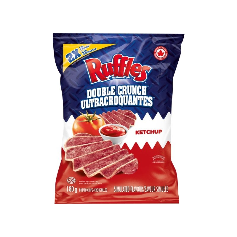 Ruffles Potato Chips - Double Crunch Ketchup - 180g