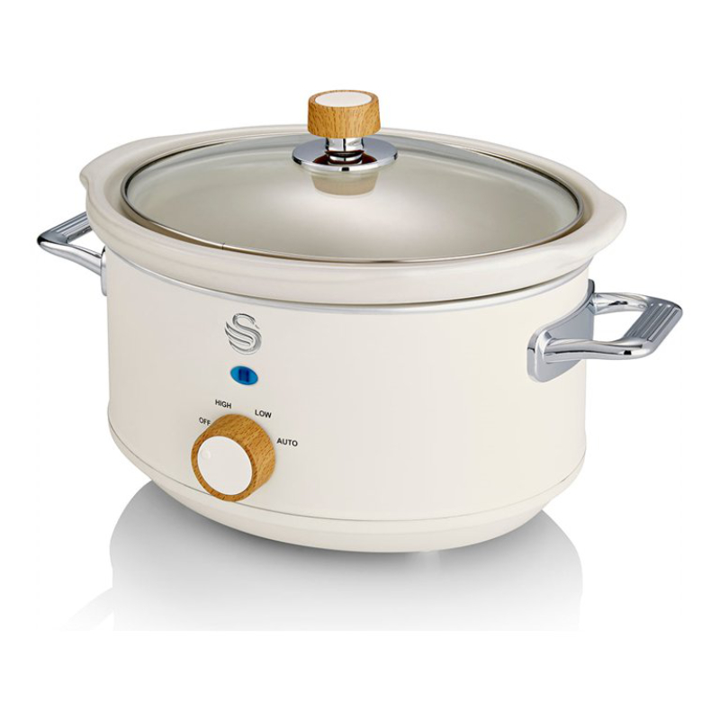 Swan Nordic Slow Cooker - 3.5L - White - SF17021WHTN