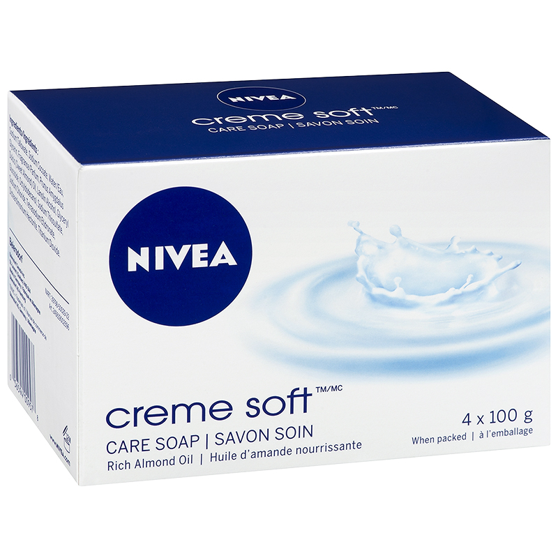Nivea Creme Soft Care Soap - 4 x 100g