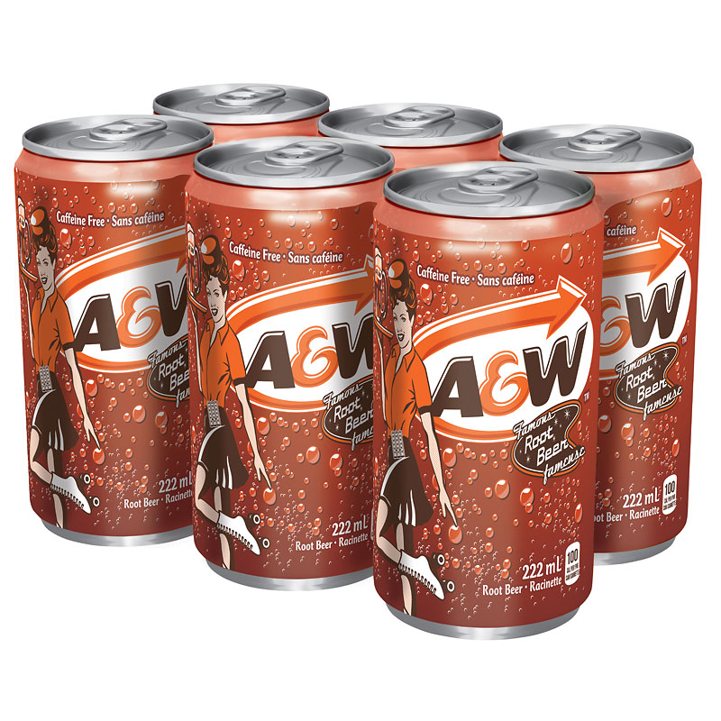 A&W Root Beer - 6x222ml