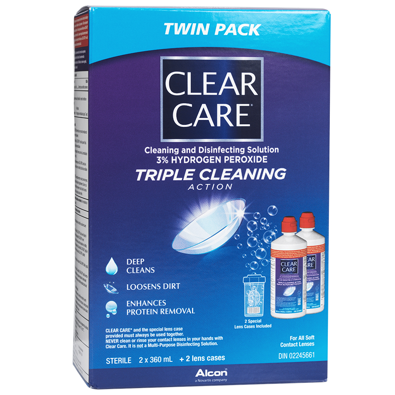 Alcon Clear Care Cleaning and Disinfecting Solution 2 x 360 ml