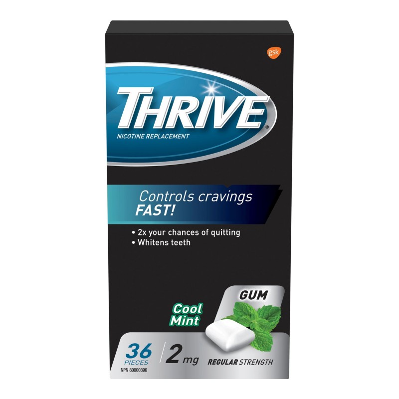 Thrive Nicotine Replacement Gum - 2mg - Cool Mint - 36's