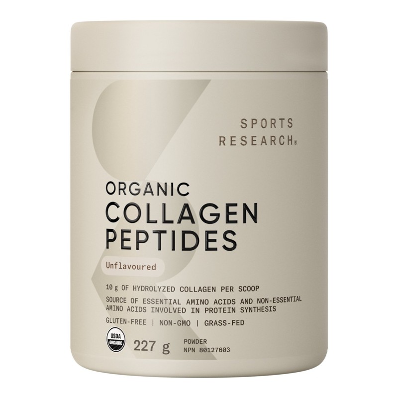 Sports Research Organic Collagen Peptides Powder - Unflavoured - 227g