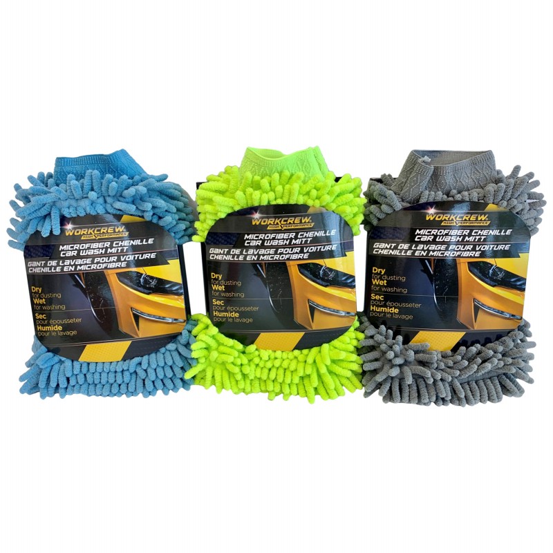 Workcrew Car Wash Mitt Assorted